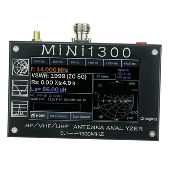 0,1-1300 Mhz HF VHF UHF 4.3-Инчов Антена Анализатор Вектор Мрежов Анализатор КСВ-метър Честотен Мултицет Mini1300