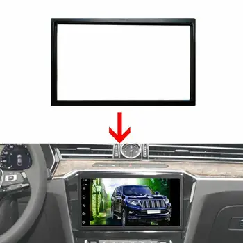 1 БР. Автомобилна Стерео Радио Панел 2 Din Рамка: Черен За 7-Инчов ултра-тънък Автомобилни Аудио Общо Предназначение, с по-Голям Екран От ABS-Пластмаса