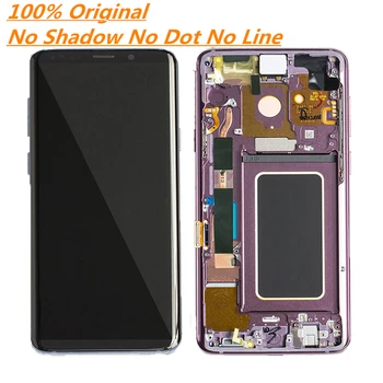 100% Оригинален Челен дисплей S9 + За SAMSUNG Galaxy S9 PLUS G9650 G965F LCD сензорен дисплей, Дигитайзер, Подмяна С Рамка, НОВ