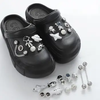 12 бр., сребърен комплект аксесоари за обувки 