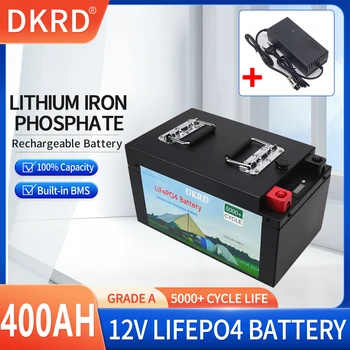 12V 400AH LiFePO4 Батерия Вграден BMS Литиево-Желязо-Фосфатный Елемент 5000 + Дълбоките Цикли За Голф Кара На Открито, на Къмпинг, Слънчев Съхранение