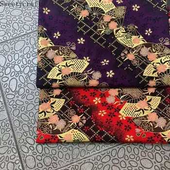 150x100 см Японски метод Цвете, бронзова памучен Плат За квадратни метра на telas ролки плат, Рокля в стил мозайка ръчно изработени, домашен текстил