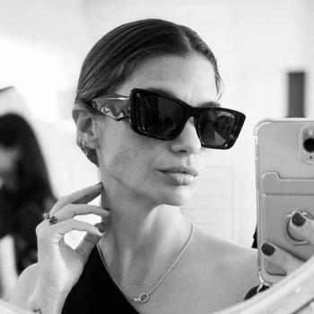 2022 Vintage fashion слънчеви очила с квадратна малка рамки женски луксозни маркови дизайнерски популярни слънчеви очила за пътуване Женски нюанси