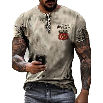 2023 Популярна тениска с 3D-принтом 66 цвята, мъжки модни тениска с къс ръкав и кръгло деколте, лятна реколта мъжки t-shirt, дрехи