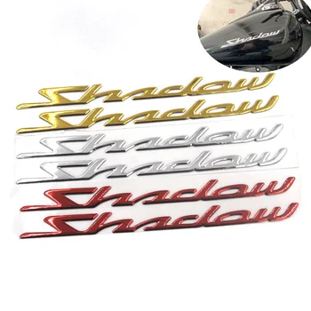 2x 3D Мотоциклет перлено бял Хром Мек PVC Стикер На Горивния Резервоар Етикети Емблемата на Иконата за HONDA Shadow 125 400 750 Phantom RS Aero ACE