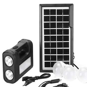 3,5 W Соларен панел, комплект от 3 лампи, фенерче, Енергоспестяващ Слънчева светлина, Външен и вътрешен Акумулаторна батерия led лампа