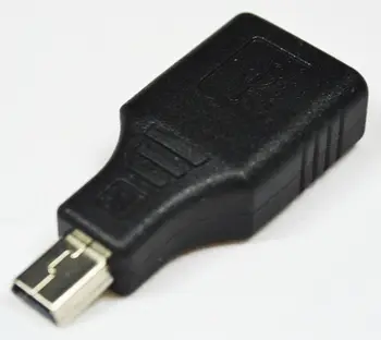 50 бр./лот, USB 2.0, A, женски куплунг за Мини USB B, 5-пинов щепсел OTG, жак адаптер F/M, търговия на Едро