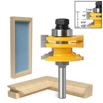 8 мм 12 мм джолан Стъклена Врата на наклона и Style Обратими фрезер за рязане на Дървен материал дърводелски фрези