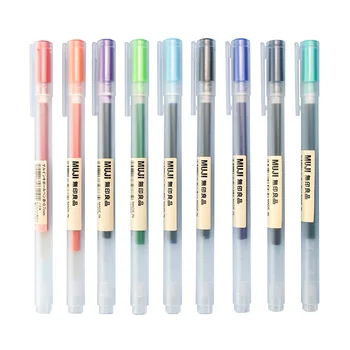 Creative10 бр./компл. гел химикалка 0,5 мм цвят на мастилото маркер химикалки за писане на канцеларски японски MUJIs тип писалка училище канцеларски материали подарък
