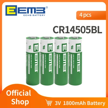 EEMB CR14505 BL 3V Батерия Литиева Батерия Размер AA 14505 1800mAh Батерии за Газов Брояч, Датчик на прозореца, за Домашно видео и т.н.