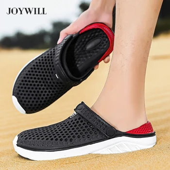 JOYWILL / мъжки летни сандали от ЕВА, меки кухи дишащи и удобни чехли за мъже, нескользящие сандали на платформа, мъжки обувки 2023