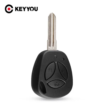 KEYYOU 3 Бутона за Lada Uncut Auto Празен калъф за дистанционно ключ Fob Priora Калина Подмяна на корпуса на ключ за кола