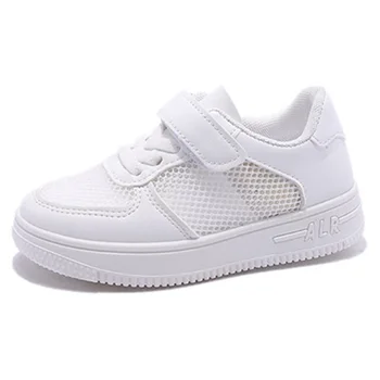 Kruleepo/ Бели ежедневни обувки с въздушна мрежа Big Baby за момчета и момичета, леки спортни гуменки, дишащи обувки от изкуствена кожа