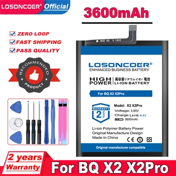 LOSONCOER висок клас на марката 100% чисто нов акумулатор с капацитет 3600 mah за мобилен телефон BQ X2 X2pro