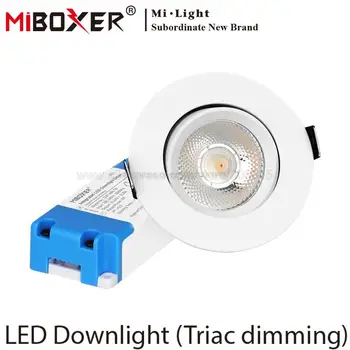 MiBoxer Симисторный Затемняющий 6 W И 12 W Led Лампа Топла Бяла светлина 2700 За Осветление В помещенията AC 220V Вход Симистор RF + Ключ Димер Дистанционно Управление