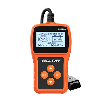 MS309PRO OBD Авто професионален сканиращ инструмент Автоматичен тестер за срока на експлоатация на батерията OBD Четец на автомобилни кодове Детектор за диагностика на неизправности на автомобила