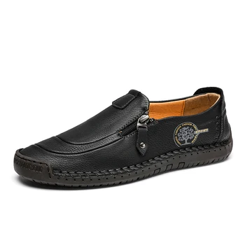 Novo 2023 masculinas confortável de couro artesanal durável casual para o homem de sapatos