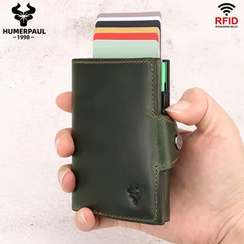 RFID кожен мъжки кратък чантата си Голям Капацитет, с няколко карти, модерен дизайнерски портфейл за монети