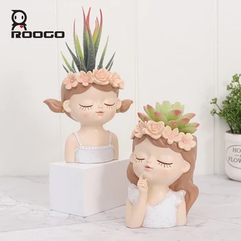 Roogo нов дизайн, саксии за цветя за малко момиче-феи, саксии за сочни растения, търговия на едро градински саксии