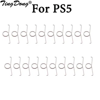 TingDong 20 броя за PS5 L2 R2 Триггерная бутон Пружина-метална Подмяна на R2 L2 при пускане на Бутона за контролер Dualshock 5 PS5 DS5