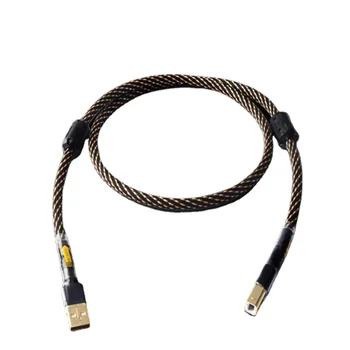 USB кабел Mcintosh OCC със сребърно покритие, звукова карта USB 2.0 A-B, декодер КПР, аудио кабел Hi-Fi за пренос на данни