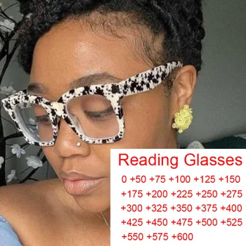 Vintage слънчеви очила за четене с флорални принтом, женски, мъжки-1,5 -2 -2,5, извънгабаритни квадратни очила за далекогледство, сини екрани светозащитные