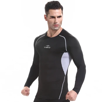 W4129 - Мъжки тениска за фитнес с къс ръкав, мъжки дрехи за бодибилдинг, компресиране еластична, тънка дрехи за упражнения