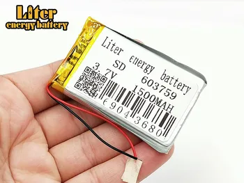 Акумулаторна полимерно-литиева батерия от 3.7 На 603759 063759 1500 mah С печатна платка За Играчки MP3 MP4 GPS Високоговорител Led Камера