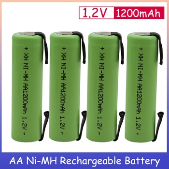 Батерия 1,2 В АА 1200 ма 2A Ni-MH Акумулаторни батерии с припой, щифтове, заварени на раздела 
