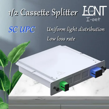 Безплатна Доставка 1x2 SC/UPC Ивица на Касетофон Тип Оптичен Сплитер АД 1X2 ивица на Оптични FTTH кутии
