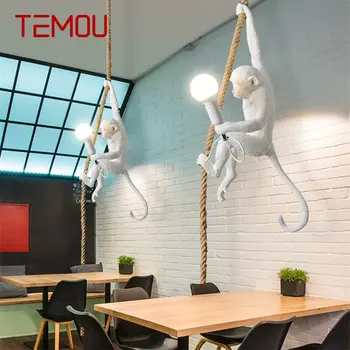 Висящи лампи TEMOU в съвременната творческа нова форма на Маймуна, декоративни растения за домашно хранене