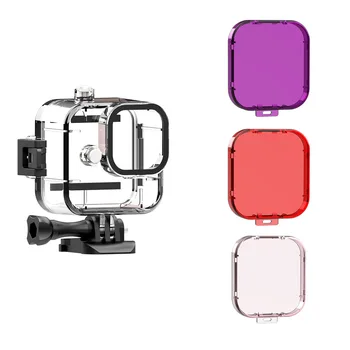 Водоустойчив корпус за гмуркане и комплект филтри от 3 опаковки, съвместим с GoPro Hero11 Black Mini