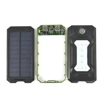 Външно осветление на 200 000 ма, водоустойчив портативна мобилна Слънчева светлина, зарядно устройство, dual USB батерия, захранване, калъф, Комплект с Компас