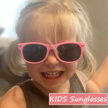 Гъвкави Силиконови Детски Слънчеви очила са Модерни, Красиви Слънчеви Очила за момчета и Момичета UV400 за защита на очите на открито Gafas de sol за деца