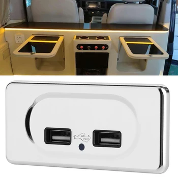 Двойно зарядно устройство, USB 3.1 A Конектор за бързо зареждане с led за подмяна на АВТОБУСА Caravan на 12/24 В