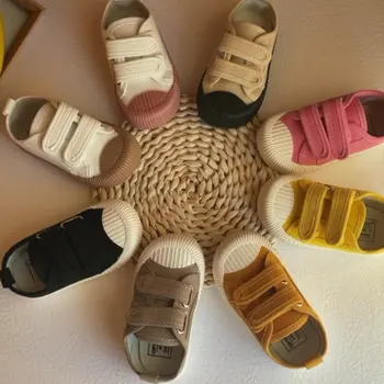 Детска парусиновая обувки, детски, спортни обувки, ежедневни обувки в ярки цветове за момичета, детски дишаща мека ежедневни обувки