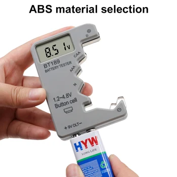 Дигитален тестер за зареждане на батерията на LCD дисплей за AA/AAA/9/1,5 Бутон елемент за проверка на капацитета на батерията Детектор на Капацитета на инструмента за диагностика на