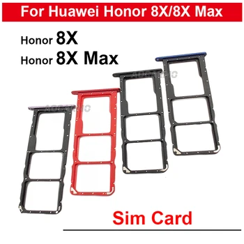 За Huawei Honor 8X Max 8xmax тава за SIM-карти слот за притежателя на Резервни части, син Черен червен лилаво