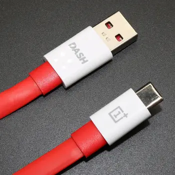 Кабел за зареждане USB-USB C Плосък кабел OnePlus 5/6 Dash Flash Charging Type C Кабел за предаване на данни 3T Flash Charging Data Кабел 5V 4A