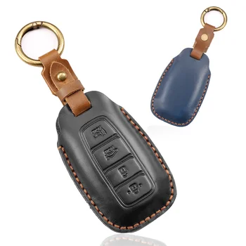 Кожен Калъф За Автомобилни Ключове на Ключодържател Hyundai I30, Ix35 КОНА Encino Solaris Azera Grandeur Ig Accent Santa Fe Palisade