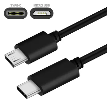 Конектор за кабел за зареждане на Android телефон от един мъж към мъж, OTG адаптер USB-C към Micro USB-кабел за трансфер на данни USB 3.1 Type-C