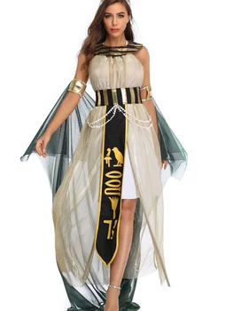 Костюми за Хелоуин, Древен Египет, египетско-гръцката костюм Мъжки Бог, древногръцки женски халат Кралица на красотата, Дрехи за cosplay