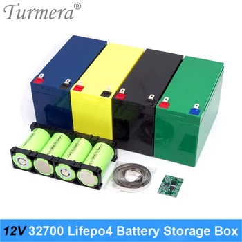 Кутия за Съхранение на батерии Turmera 12V 32700 Lifepo4 4S 20A BMS Никел с Държач за Непрекъсваемо захранване или използване на мотор 12V