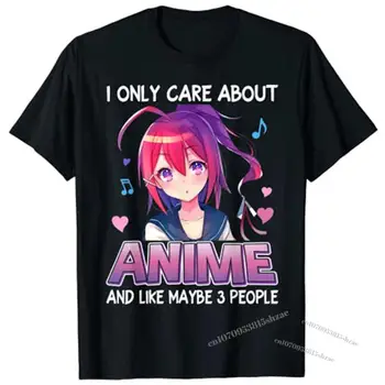 Мен ме интересуват само аниме е японска манга, подарък Отаку, тийнейджърката тениска за момичета, блузи в стил харадзюку