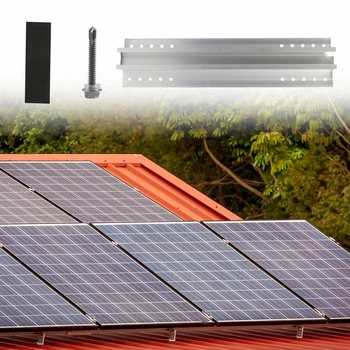 Мини-кратък рельсовый скоба за слънчеви панели, монтирани на покрива, фотоелектричния монтаж на стена, Регулируем монтаж за монтиране на стена за слънчеви панели