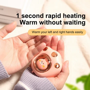 Мини-Топло за ръцете във форма на привлекателен котешки нокът 1200 mah 5 W, USB Зареждане, преносима имат топло за ръце, зимна продукт за нагряване на ръце, Power Bank