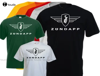 Модната марка мъжки t-shirt, Однотонная тениска с къс ръкав, Тениска с логото на Zundapp, Мото, Реколта, Байкерская, тениска Motard Xs-5Xl