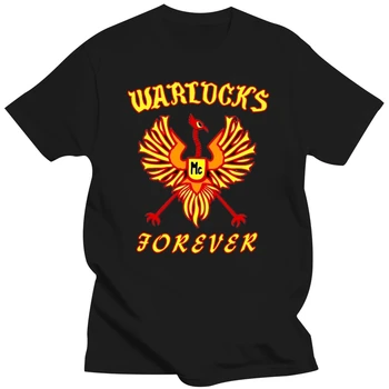 Мъжки t-shirt Warlock Motorcycles Mc, черна тениска размер S-4XL, нестандартен, дамски тениска
