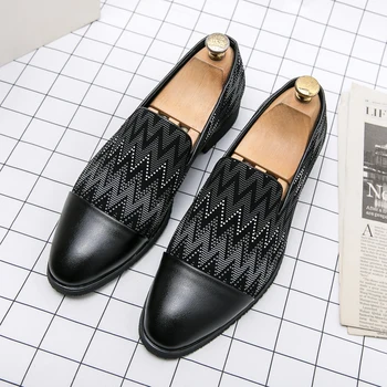 Мъжки кожени модела обувки в света на стил, универсална ежедневни обувки, Амортизирующая обувки, износоустойчиви Zapatos De Vestir