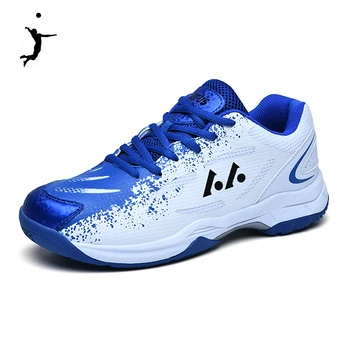 Мъжки Луксозен волейбол обувки, Дамски обувки за бадминтон голям размер 36-46, леки обувки за тенис, нескользящие маратонки за тенис на маса